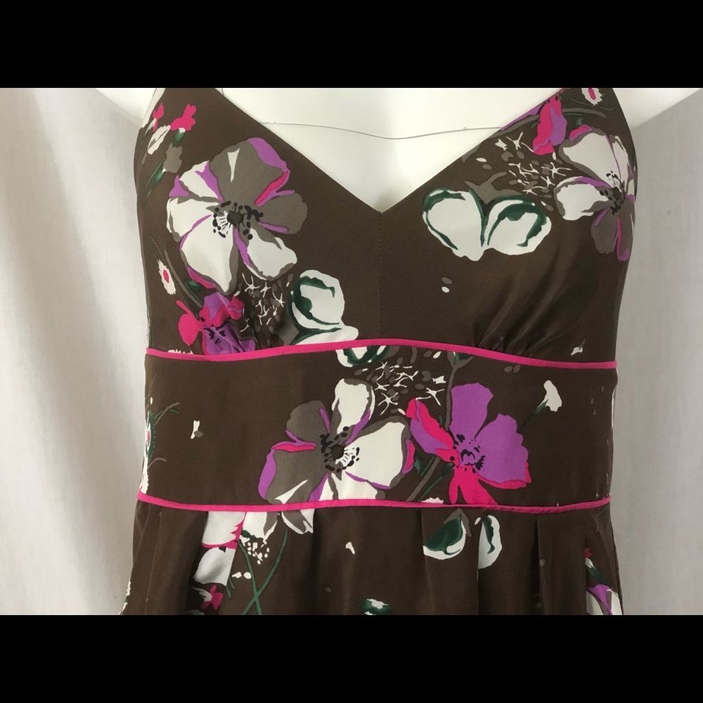 Y2K Guess silk floral dress sz 3 garden‎ party juniors - Picture 6 of 8